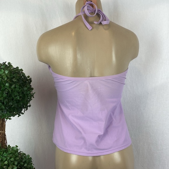 Jessica Simpson Lavender Purple Sleeveless Fringe Halter Top XL - Picture 2 of 4